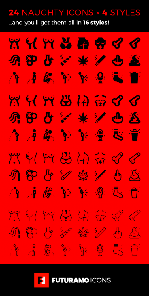 futuramo-naughty-icons-4-styles