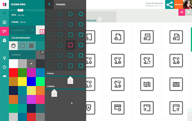 selected frame style icon frames