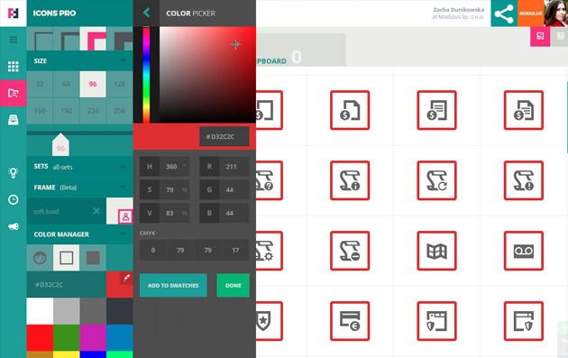 icon frames settings