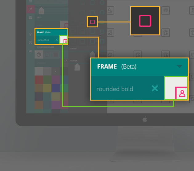 selecting icon frames