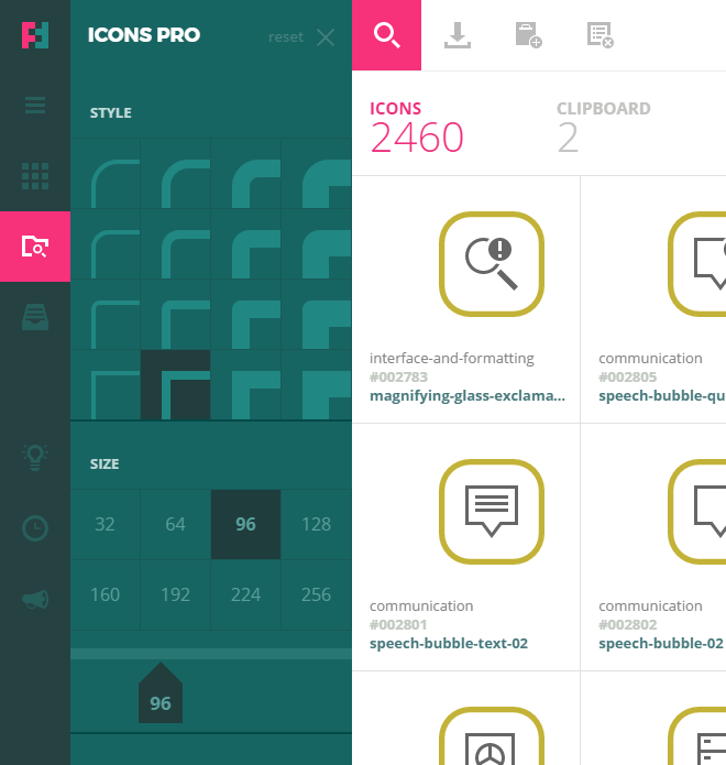 The new Futuramo Icons App (Detail) - award-winning product