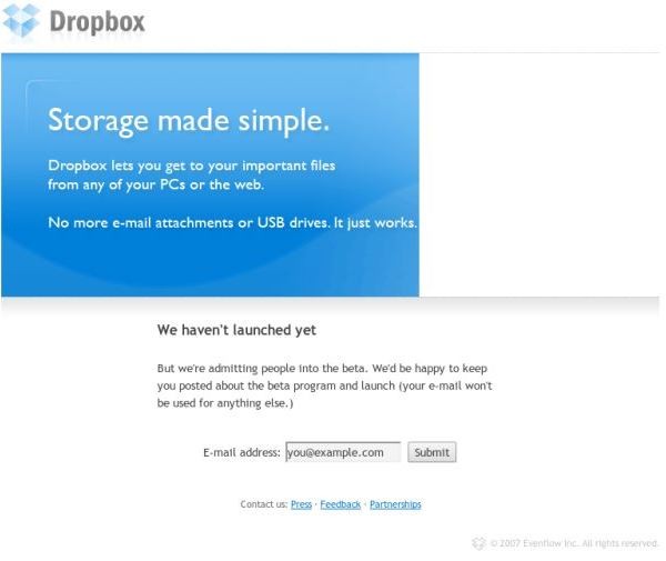 dropbox website for beta testers old design
