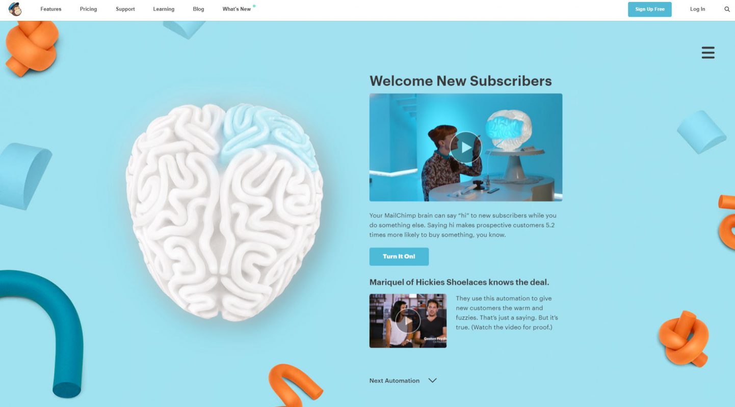 Mailchimp - Second Brain redesign example