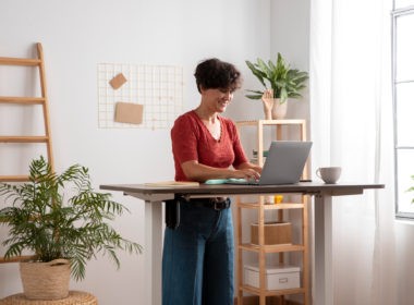 Working at Desk