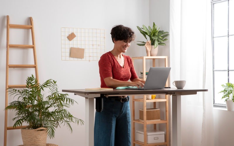 Working at Desk