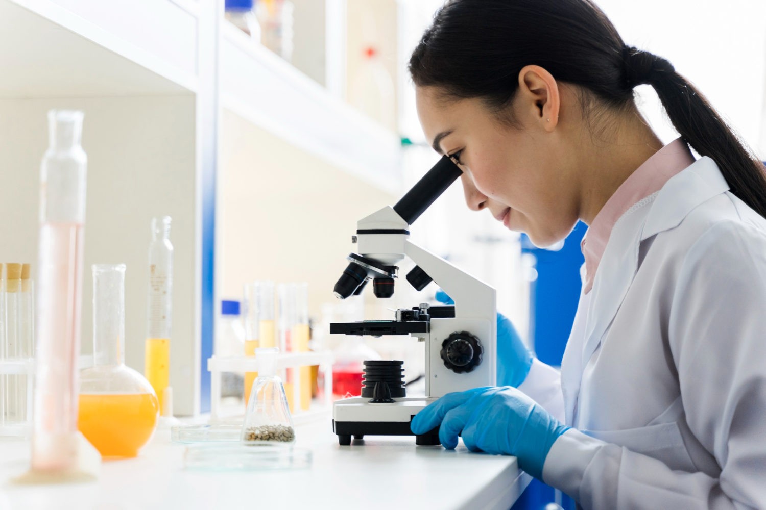 female scientist working in the lab