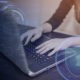 Person working html on computer