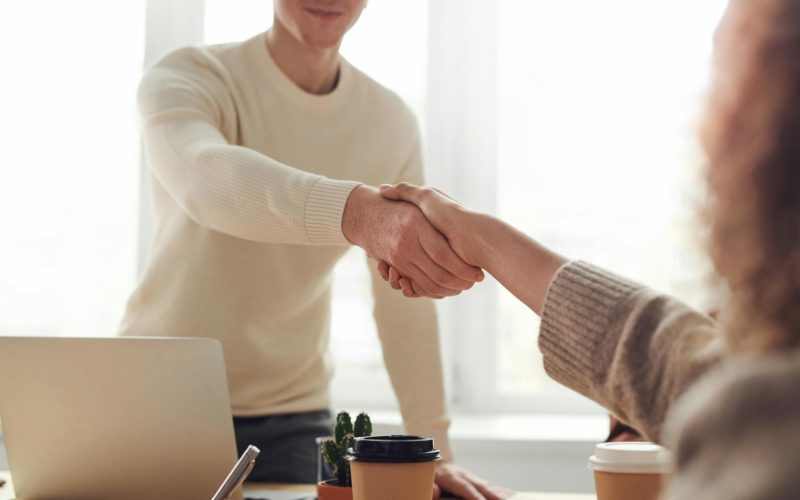 Shaking hands