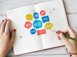 Different Language Speech Bubble Hello Concept