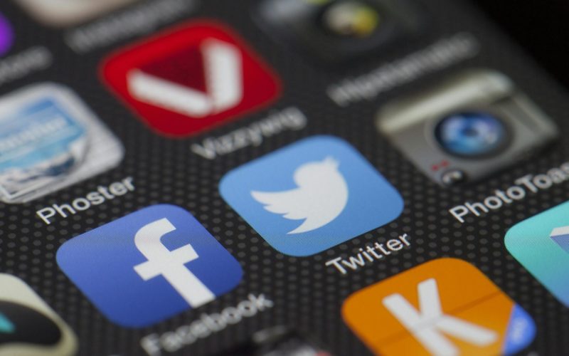 Iphone Displaying Social Media Application