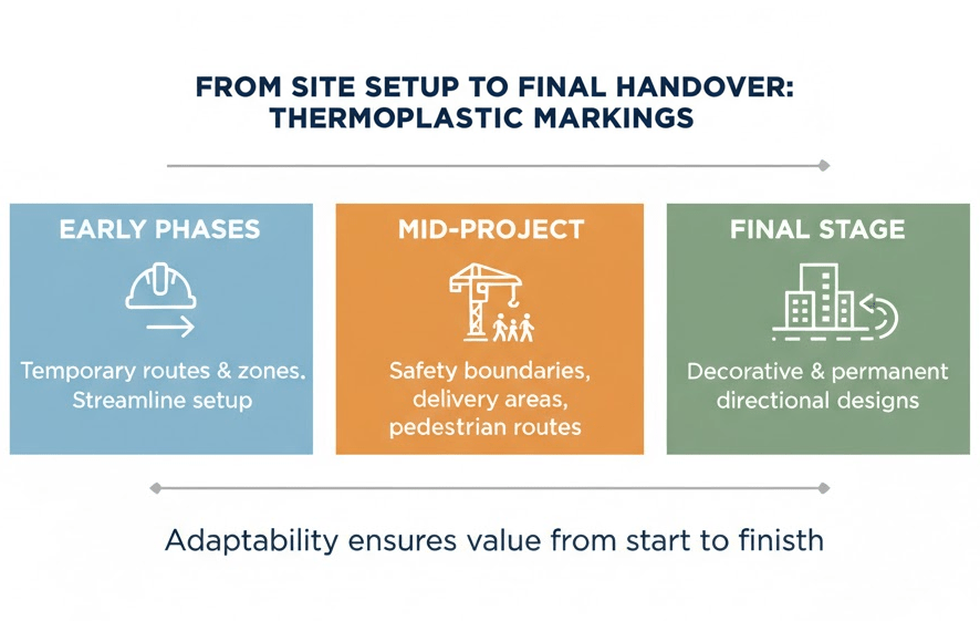 From Site Setup to Final Handover: Thermoplastic Markings