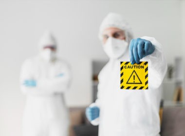 Medium shot blurry people with equipment