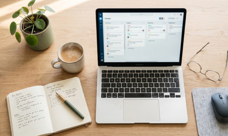 A modern workspace where the system, not the tool, does most of the coordination.
