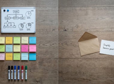 Overhead view of a desk split between structured internal team tools and a lone outreach letter representing the gap in external communication