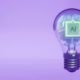 Ai brain inside a lightbulb illustrates an idea