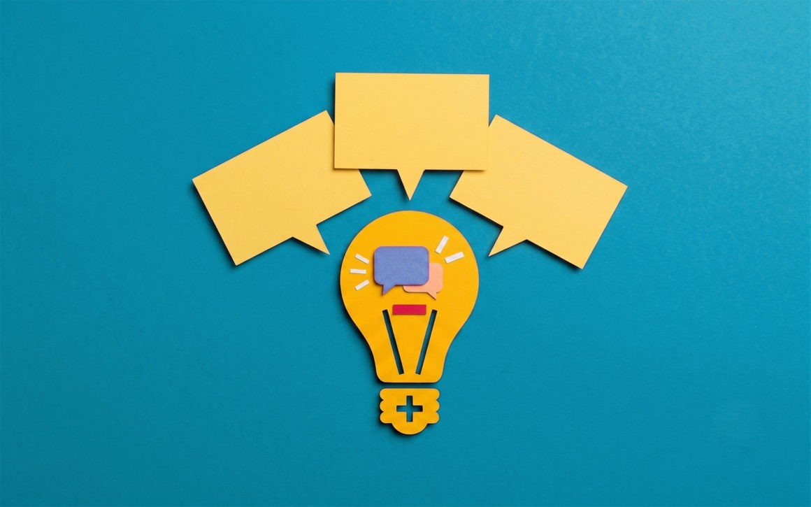 A modern conceptual cover graphic symbolizing the fusion of conversation and ideas, where individual speech is amplified by integrated intelligence and purposeful connection.